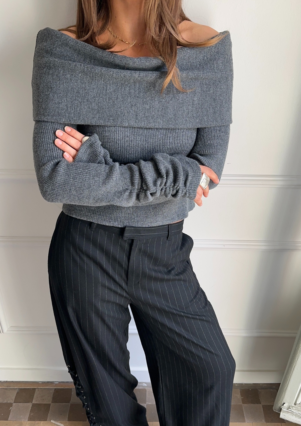 Caricia Gris Top