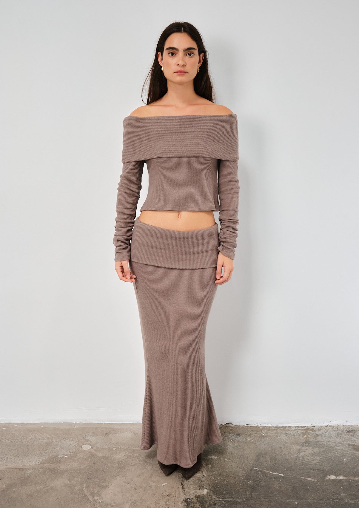 Caricia Taupe Skirt