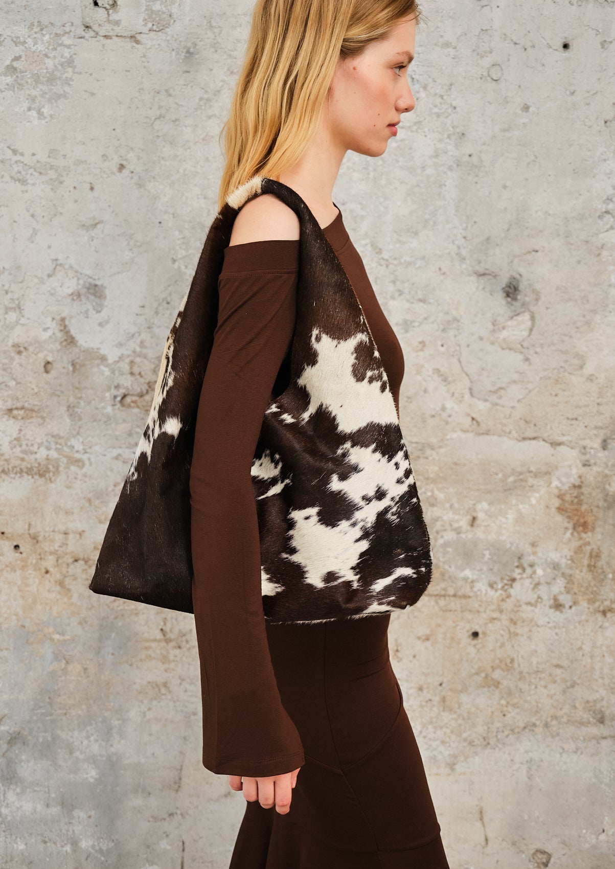 Luna Bag Cowhide Chocolat