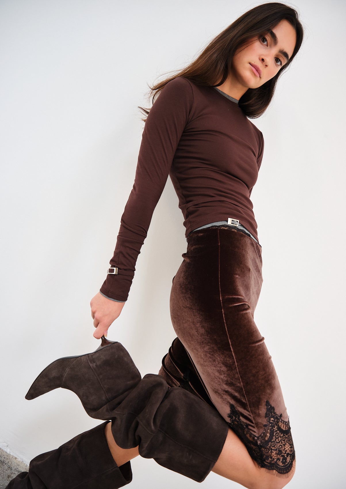 Suave Skirt Chocolat